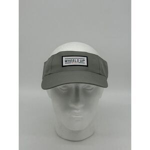 Wheels Up Hat Unisex One Size Fits All‎ Grey Hook And Loop Visor Golf Golfer Cap